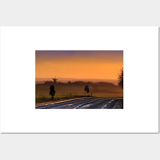 The Road to Sarre at dusk Posters and Art